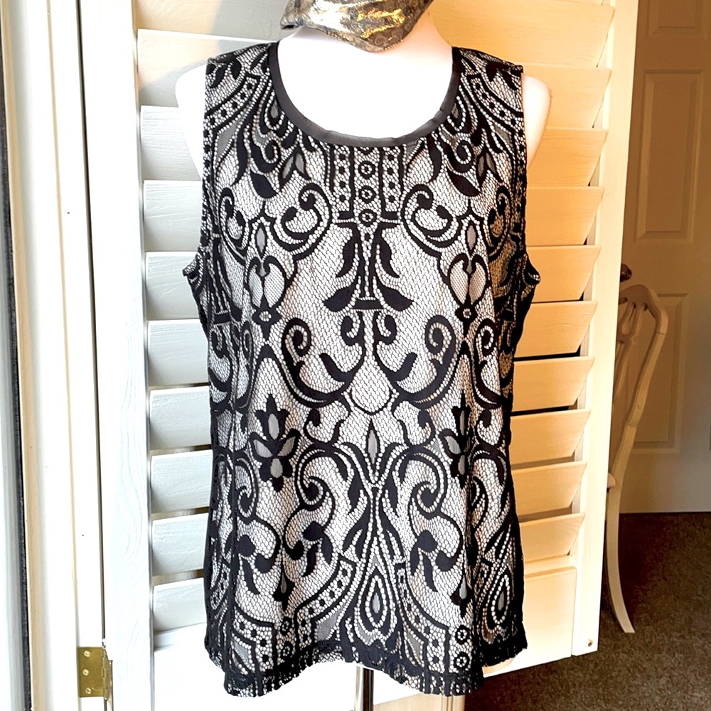 CHICOS Fancy Lace Tank
